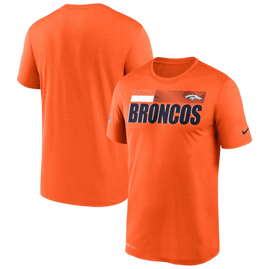 Men's Denver Broncos 2020 Orange Sideline Impact Legend Performance T-Shirt